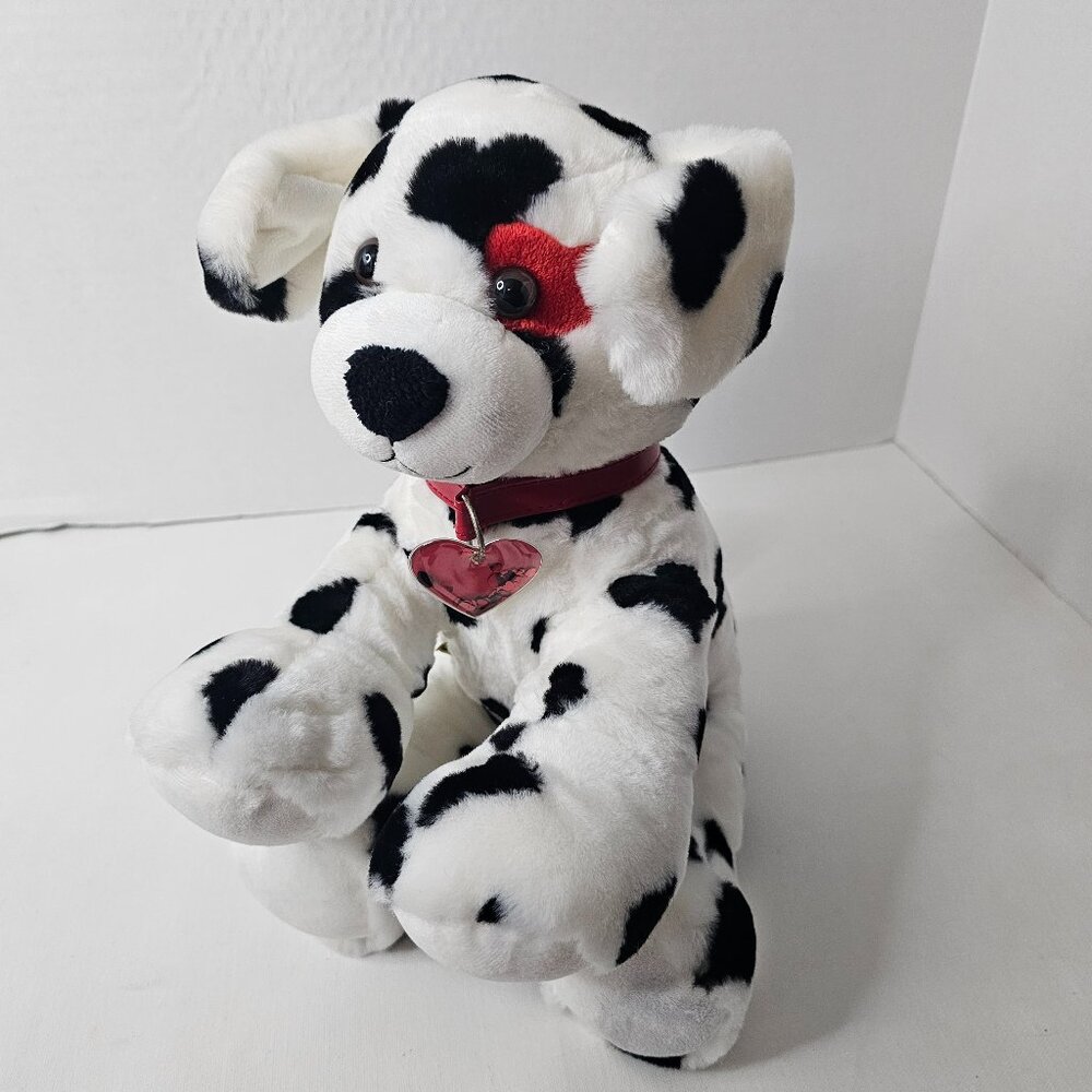 Build A Bear Dalmatian Heart Dog Plush Puppy Stuffed Animal Toy 2009